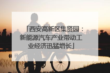 西安高新区集贤园：新能源汽车产业带动工业经济迅猛增长
