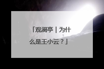 观澜亭｜为什么是王小云？