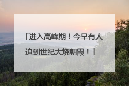 进入高峰期！今早有人追到世纪大烧朝霞！