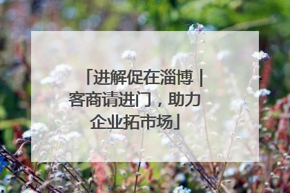 进解促在淄博｜客商请进门，助力企业拓市场