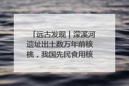 远古发现｜濛溪河遗址出土数万年前核桃，我国先民食用核桃历史大幅提前