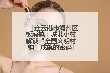 连云港市海州区板浦镇：城北小村解锁“全国文明村镇”成就的密码