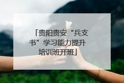 贵阳贵安“兵支书”学习能力提升培训班开班