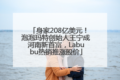 身家208亿美元！泡泡玛特创始人王宁成河南新首富，Labubu热销推涨股价