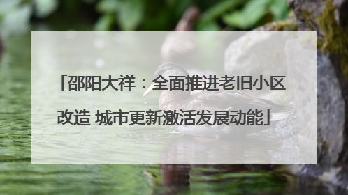 邵阳大祥：全面推进老旧小区改造 城市更新激活发展动能