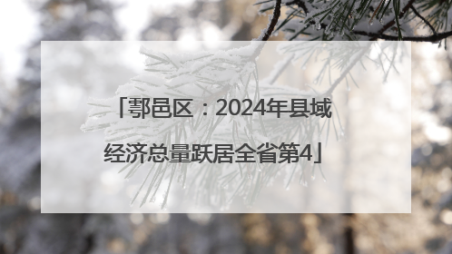 鄠邑区：2024年县域经济总量跃居全省第4
