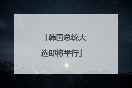 韩国总统大选即将举行