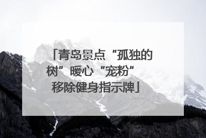 青岛景点“孤独的树”暖心“宠粉” 移除健身指示牌