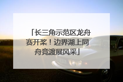 长三角示范区龙舟赛开桨！边界湖上同舟竞渡展风采