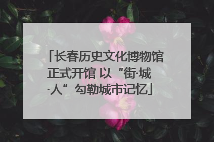 长春历史文化博物馆正式开馆 以“街·城·人”勾勒城市记忆