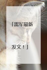 雷军最新发文！