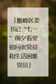 雁峰区委书记“七一”前夕看望慰问老党员和生活困难党员
