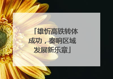 雄忻高铁转体成功，奏响区域发展新乐章