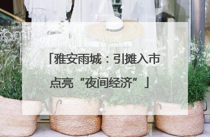 雅安雨城：引摊入市 点亮“夜间经济”