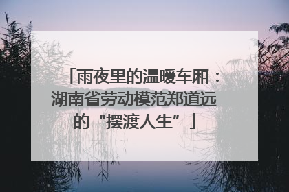 雨夜里的温暖车厢：湖南省劳动模范郑道远的“摆渡人生”