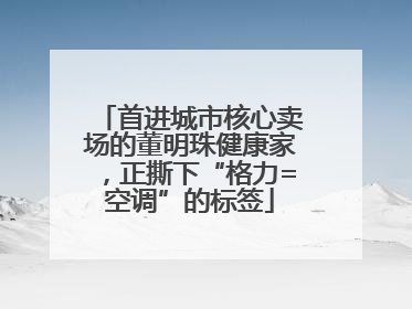 首进城市核心卖场的董明珠健康家，正撕下“格力=空调”的标签