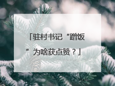 驻村书记“蹭饭”为啥获点赞？