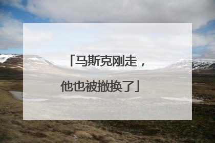 马斯克刚走，他也被撤换了