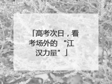 高考次日，看考场外的 “江汉力量”