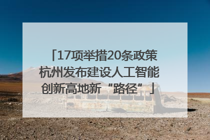 17项举措20条政策 杭州发布建设人工智能创新高地新“路径”