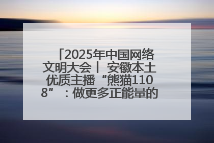 2025年中国网络文明大会丨 安徽本土优质主播“熊猫1108”：做更多正能量的事情 带给大家快乐