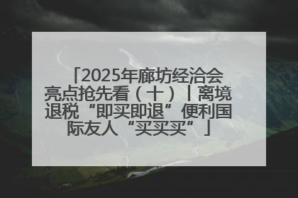 2025年廊坊经洽会亮点抢先看（十）丨离境退税“即买即退”便利国际友人“买买买”
