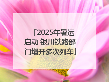 2025年暑运启动 银川铁路部门增开多次列车