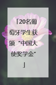 20名葡萄牙学生获颁“中国大使奖学金”