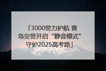 3000警力护航 青岛交警开启“静音模式”守护2025高考路