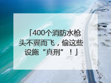 400个消防水枪头不翼而飞，偷这些设施“真刑”！
