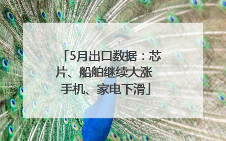 5月出口数据：芯片、船舶继续大涨 手机、家电下滑