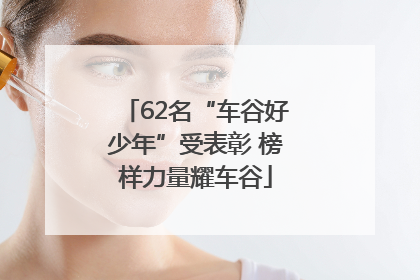 62名“车谷好少年”受表彰 榜样力量耀车谷