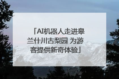 AI机器人走进皋兰什川古梨园 为游客提供新奇体验